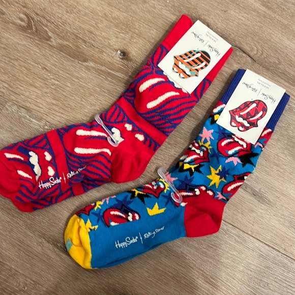 Happy Socks Accessories - NWT Happy socks rolling stones set of 2 socks US W size 5.5-9.5